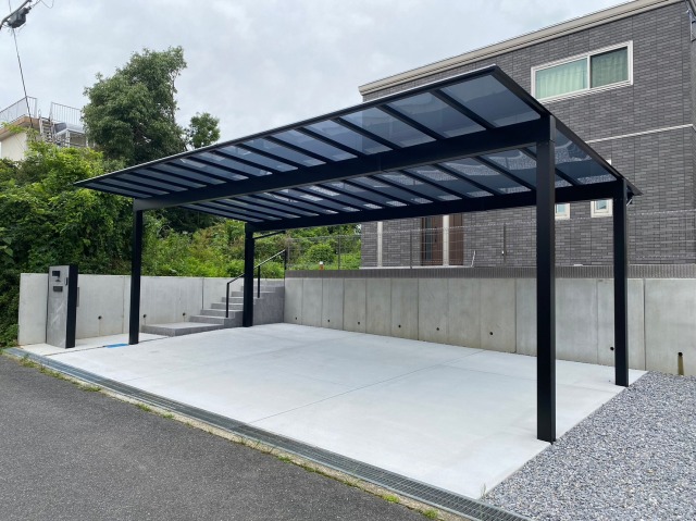 水口M様邸　カーポート　門柱